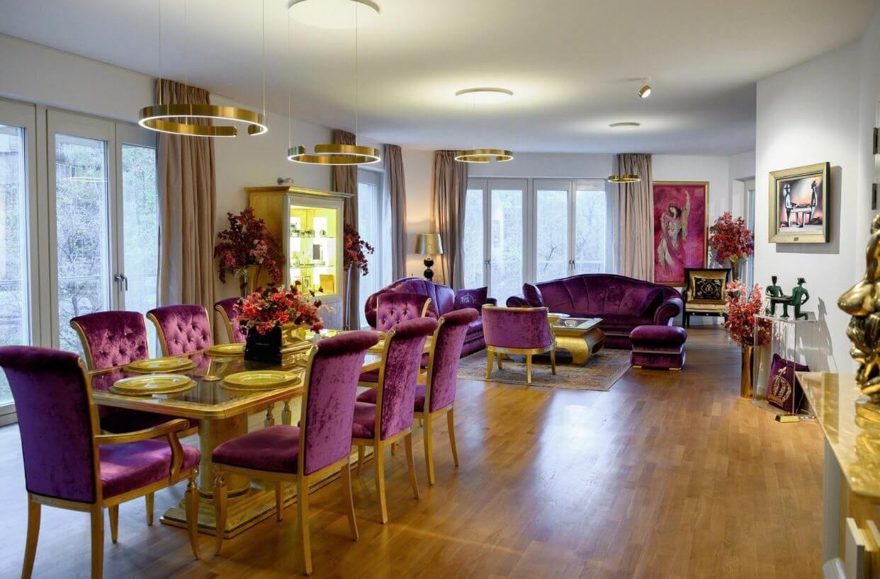 Luxusapartment in Berlin am Potsdamer Platz. Innenaufnahmen einer Wohnung.